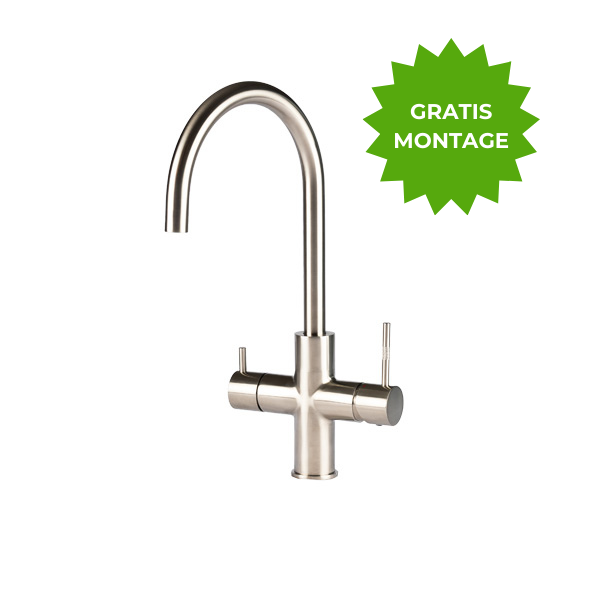Gratis montage Ace C-vorm RVS kokend water kraan bij Kokendwatergigant