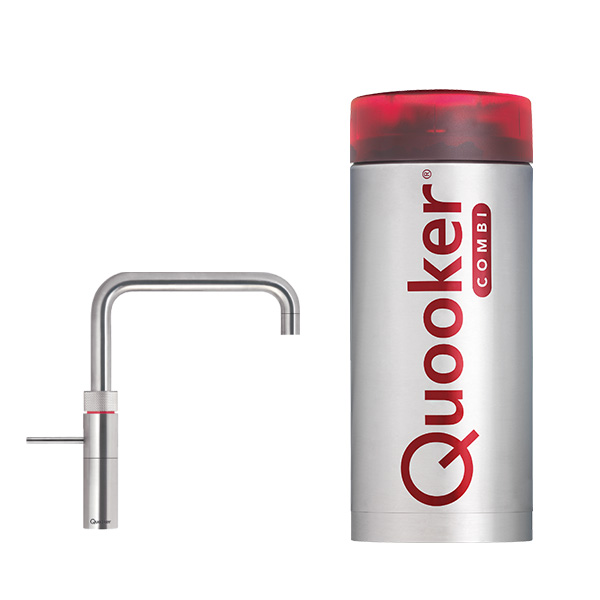 Quooker Fusion Square RVS kokend water kraan, water- en energiebesparende kraan, montage afspraak binnen 48 uur
