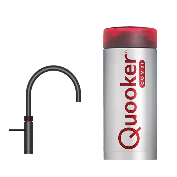 Prachtige Zwarte Quooker Fusion Round kokend water kraan, gratis verzending in NL  BE