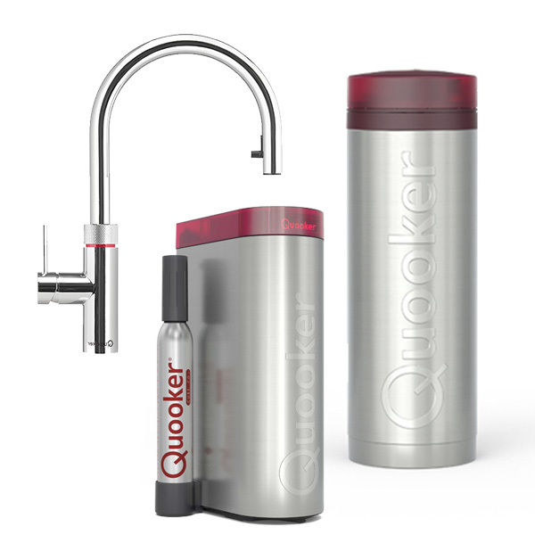 CQ3.CQＣ+ Quooker CUBE Flex Chroom met PRO3-VAQ boiler | Kokendwatergigant