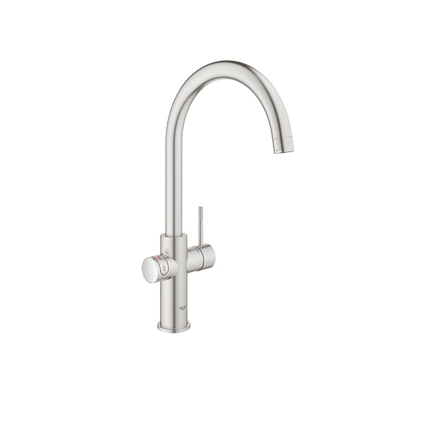 Beyond Supplement terugtrekken Grohe Red kokend water kraan RVS C-uitloop boiler