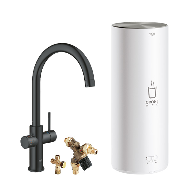 Grohe Red kokend water kraan grijs C-uitloop