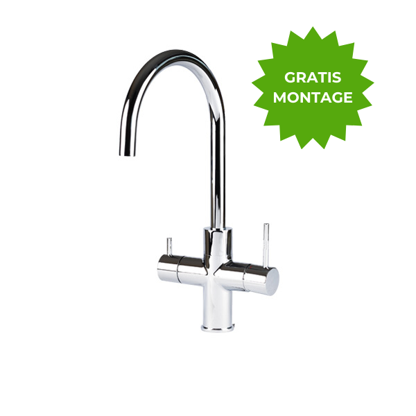 Gratis montage Ace C-vorm Chroom kokend water kraan bij Kokendwatergigant