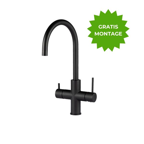 Gratis je Ace Boil 3-in-1 C-vorm Zwart kokend water kraan laten monteren door Kokendwatergigant