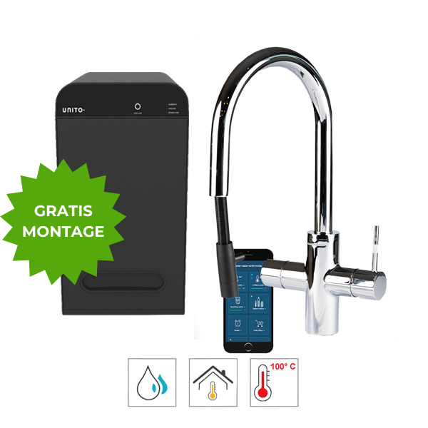 Unito Lava 3-in-1 Cosmos Rond Pullout Chroom gratis montage bij Kokendwatergigant