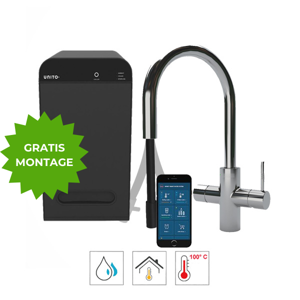 Unito Lava 3-in-1 Cosmos Rond Pullout RVS gratis montage bij Kokendwatergigant