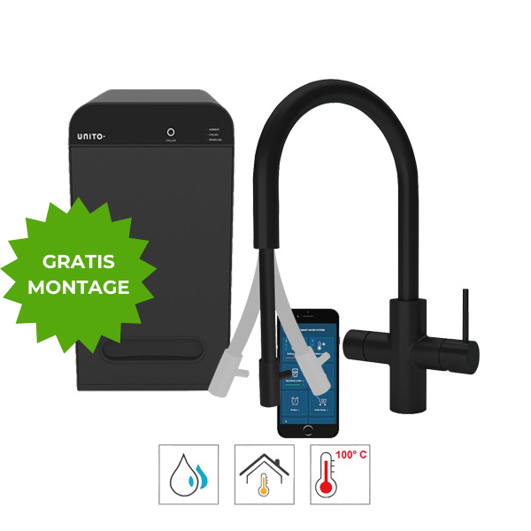 Unito 3-in-1 Lava Cosmos Rond Pullout Zwart gratis montage