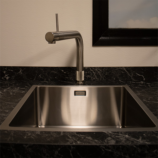 Scharnier ochtendgloren Meer dan wat dan ook Quooker Front RVS kokend water kraan met COMBI+