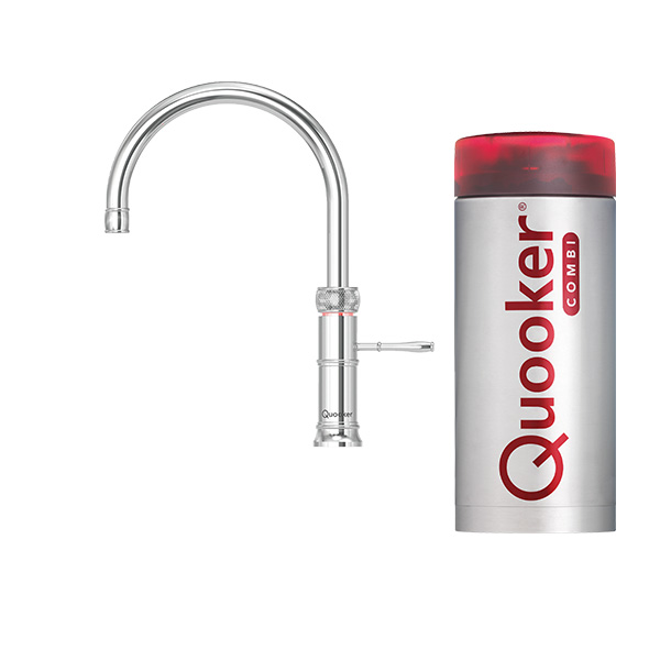 Classic Fusion Round chroom kokend water kraan levert koud, warm en kokend water