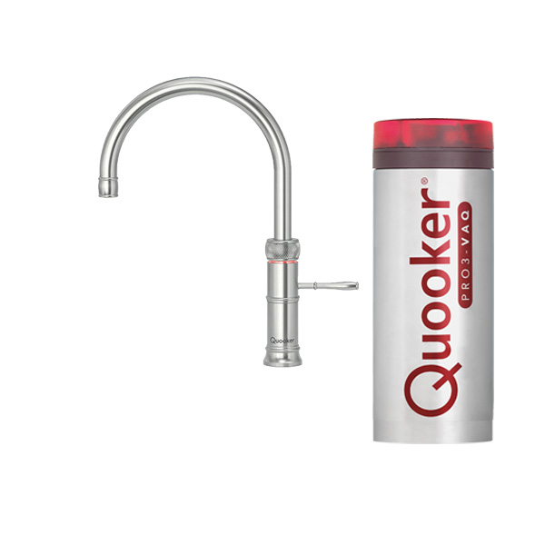 Quooker Classic Fusion Round kokend water kraan met Pro3 Reservoir voor koud, warm en kokend water
